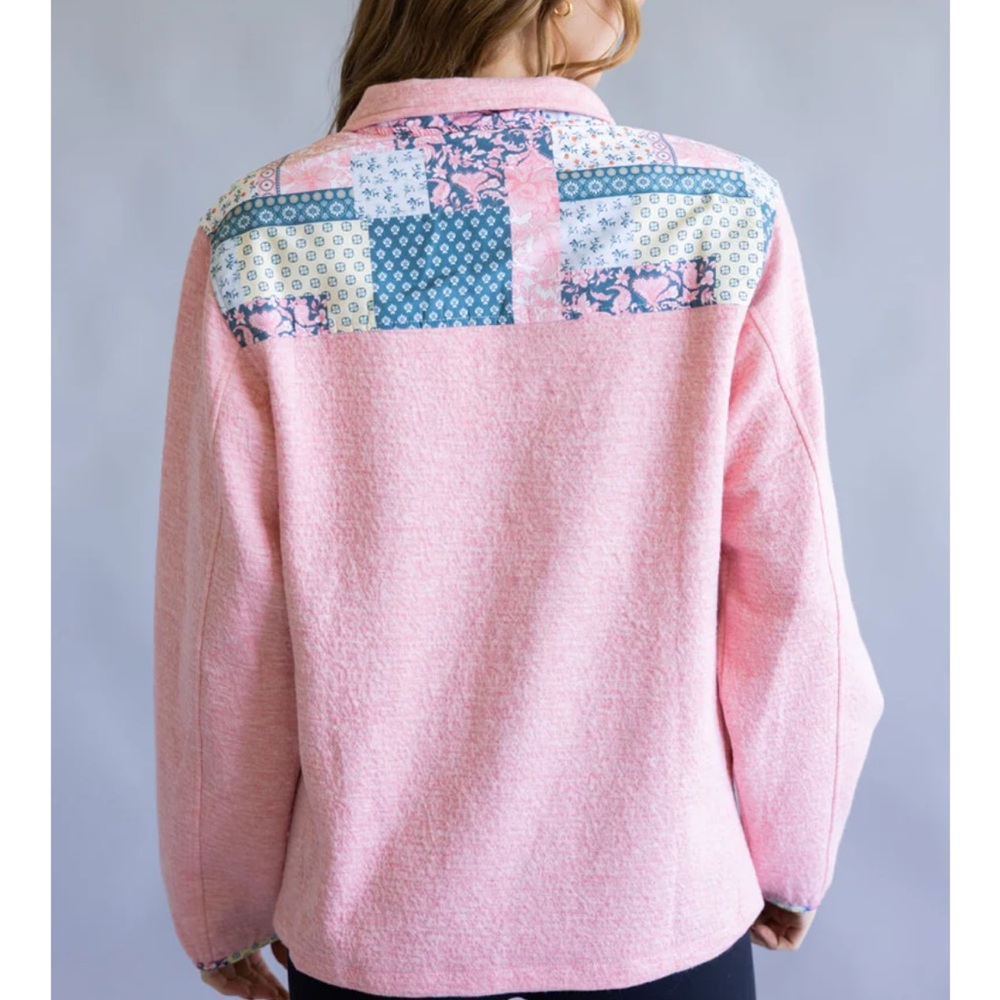 Simply Southern Pink Quarter-Zip Jacket - Picture 4 of 6